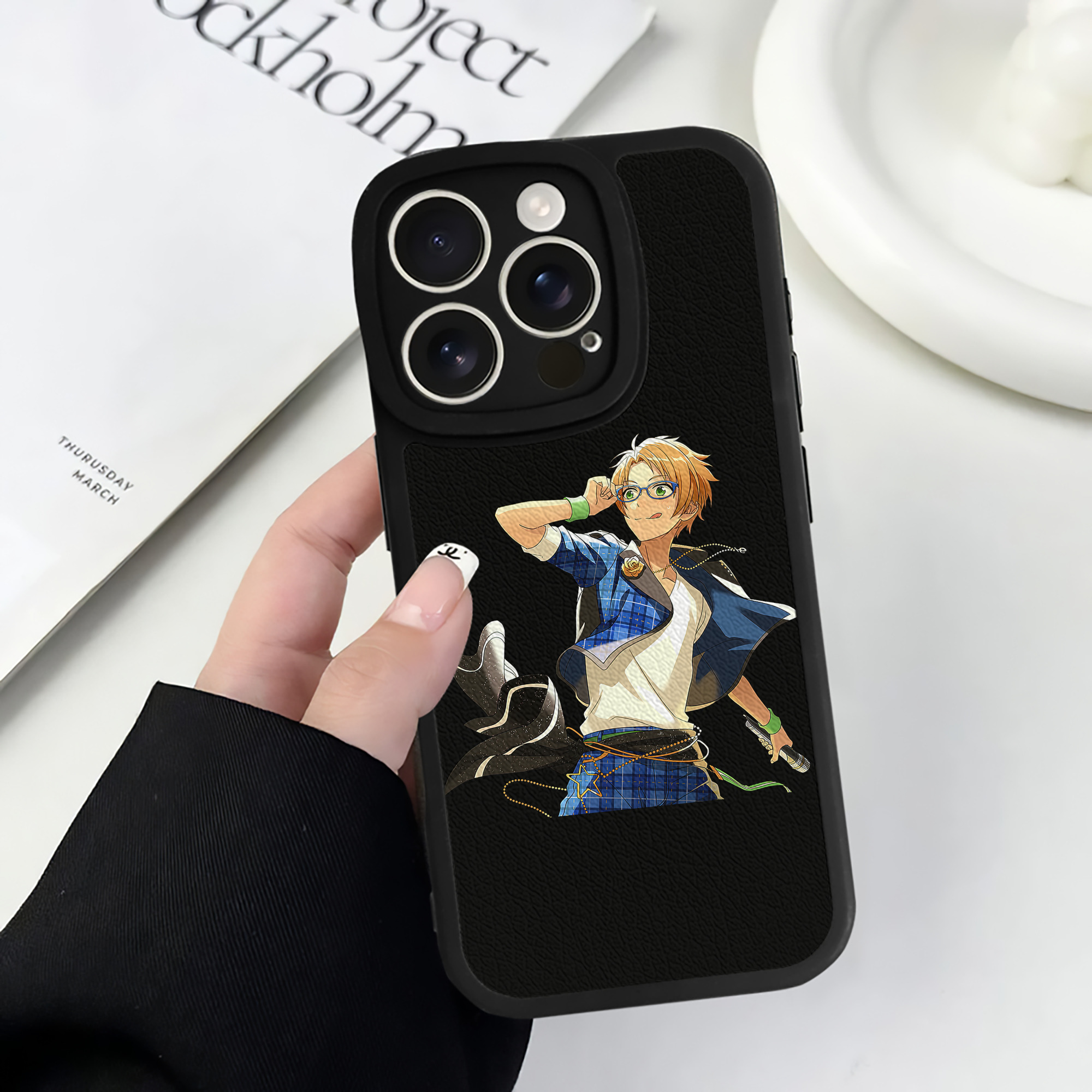 （画像用） あんさんぶるスターズ! Ensemble Stars 【iPhone 16シリーズ対応】シリコンスマホケース（レザー調） 材質：シリコン
